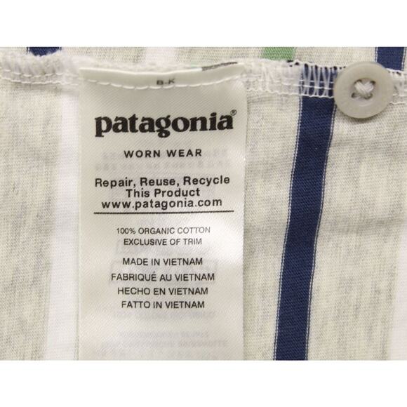 Patagonia Men's Stripped Organic Cotton Polo Shirt Short Sleeve Sz L - Picture 7 of 8